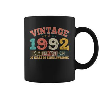 Vintage Limited Edition 1992 30 Years Of Being Awesome Birthday Graphic Design Printed Casual Daily Basic Coffee Mug