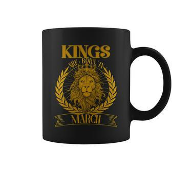 Vintage Lion Kings Are Born In March Graphic Design Printed Casual Daily Basic Coffee Mug - Thegiftio UK