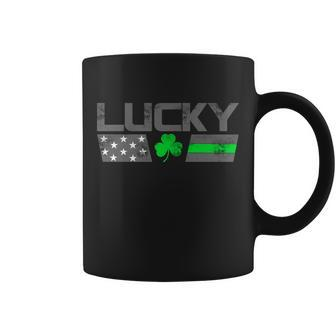 Vintage Lucky Shamrock Racing Flag Tshirt Coffee Mug - Monsterry