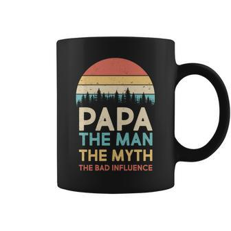 Vintage Papa Man Myth The Bad Influence Tshirt Coffee Mug - Monsterry