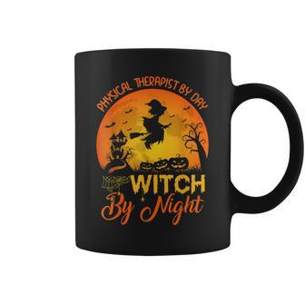 Vintage Physical Therapist By Day Witch By Night Halloween Coffee Mug - Seseable