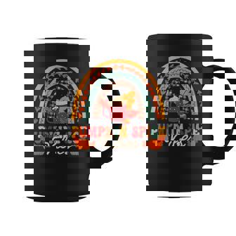 Vintage Pumpkin Spice Vibes Thanksgiving Groovy Rainbow Fall  Coffee Mug