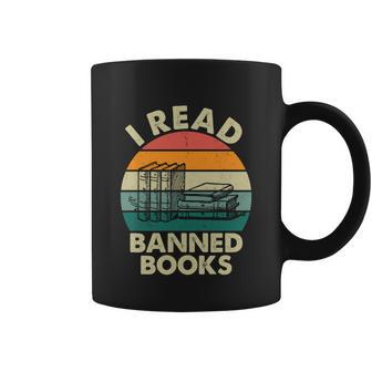 Vintage Retro I Read Banned Books Tshirt Coffee Mug - Monsterry
