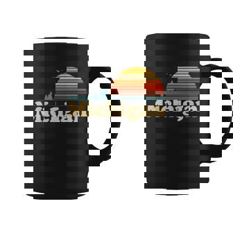 Vintage Retro Michigan Sunset Logo Tshirt Coffee Mug - Monsterry