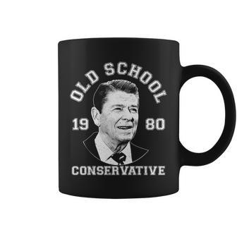 Vintage Ronald Reagan Old School Conservative Coffee Mug - Monsterry