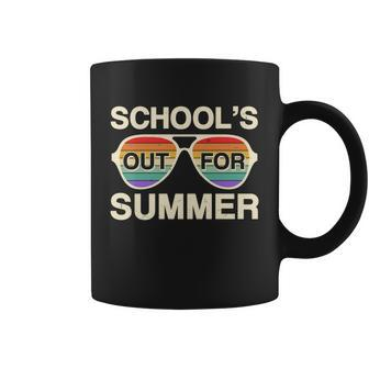 Vintage Schools Out For Summer Retro Sunglasses Graphic Design Printed Casual Daily Basic Coffee Mug - Thegiftio UK
