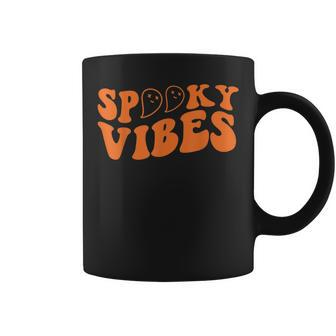 Vintage Spooky Vibes Halloween Ghost Costume Kids Men Women Coffee Mug - Seseable