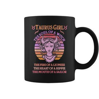 Vintage Taurus Girl Zodiac Birthday Coffee Mug - Monsterry UK