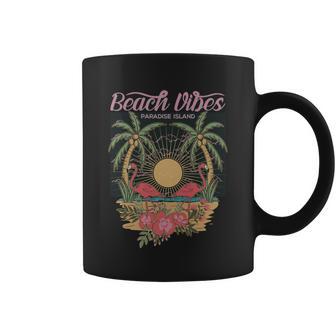 Vintage Tropical Beach Vibes Paradise Island Coffee Mug - Monsterry