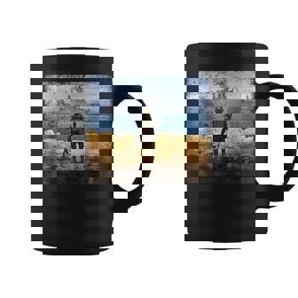 Vintage Ukraine Postage Stamp Flag Pride V2 Coffee Mug - Thegiftio
