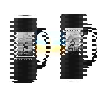 Vintage Ukraine Stamp Russian Warship Go F Yourself Ukrainian Flag Pride Coffee Mug - Thegiftio