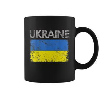 Vintage Ukraine Ukrainian Flag Pride Gift Tshirt Coffee Mug - Monsterry