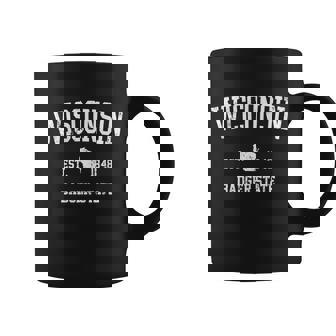 Vintage Wisconsin Est 1849 Badger State Graphic Design Printed Casual Daily Basic Coffee Mug - Thegiftio