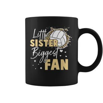 Volleyball Little Sister Biggest Fan Volleyball Sister Coffee Mug - Thegiftio UK
