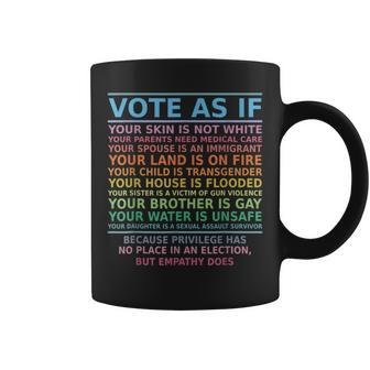 Vote As If Your Skin Is Not White Humans Rights Coffee Mug - Thegiftio UK