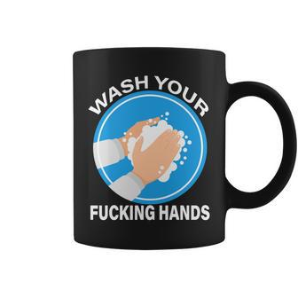 Wash Your Fucking Hands Tshirt Coffee Mug - Monsterry