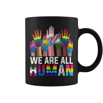 We Are All Human Lgbt Flag Gay Pride Month Transgender Flag Coffee Mug - Thegiftio UK