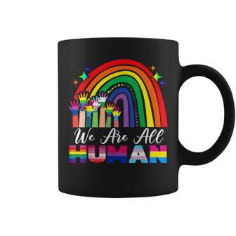We Are All Human Pride Ally Lgbt Flag Gay Pride Month Coffee Mug - Thegiftio UK