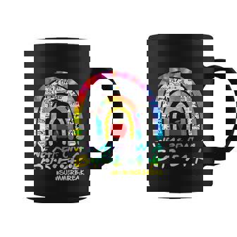 We Are On A Speak Summer Break Last Day Of School Teacher Boho Rainbow Tie Dye Coffee Mug - Thegiftio UK