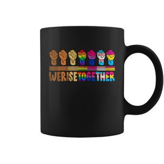 We Rise Together Lgbtq Pride Social Justice Equality Ally Graphic Design Printed Casual Daily Basic Coffee Mug - Thegiftio UK