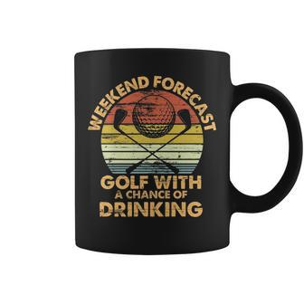 Weekend Forecast Golf With A Chance Of Drinking Coffee Mug - Thegiftio UK