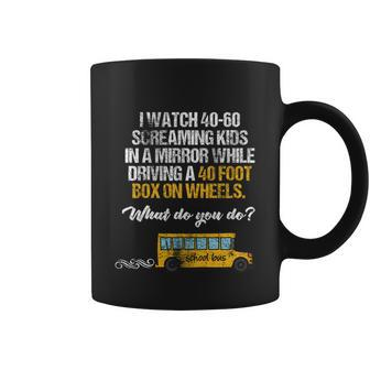 What Do You Do School Bus Driver Distressed Funny Gift Graphic Design Printed Casual Daily Basic Coffee Mug - Thegiftio UK