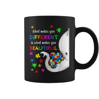 What Makes You Different Elephant Mom Autism Child Awareness Coffee Mug - Thegiftio UK