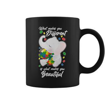 What Makes You Different Is What Makes You Beautiful Autism Tshirt Coffee Mug - Monsterry