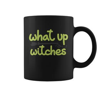 What Up Witches Broom Halloween Quote Coffee Mug - Monsterry CA