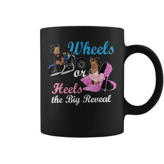Wheels Or Heels The Big Reveal Team Boys Girl Gender Reveal Coffee Mug - Thegiftio UK