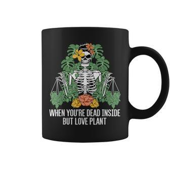When You Are Dead But Inside Gardener Skeleton Funny Coffee Mug - Thegiftio UK