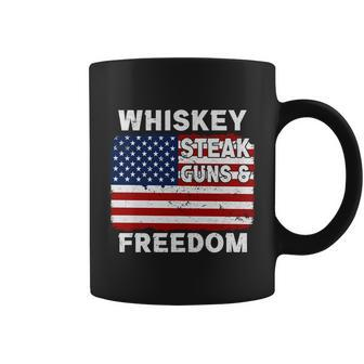 Whiskey Steak Guns And Freedom Us Graphic Plus Size Shirt For Men Women Family Coffee Mug - Monsterry