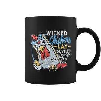 Wicked Chickens Lay Deviled Eggs Funny Chicken Lovers Coffee Mug - Monsterry UK