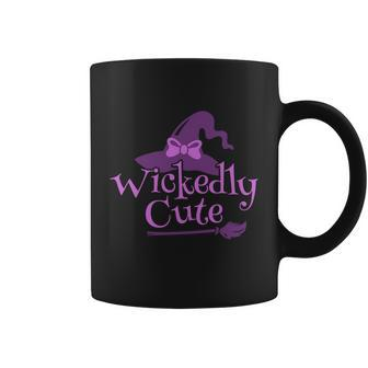 Wickedly Cute Witch Hat Halloween Quote Coffee Mug - Monsterry CA