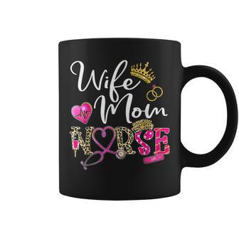 Wife Mom Nurse Leopard For Womens Mom Nurse Mothers Day Coffee Mug - Thegiftio UK