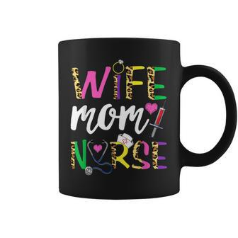 Wife Mom Nurse Nursing Cute Women Leopard Funny Mothers Day Coffee Mug - Thegiftio UK