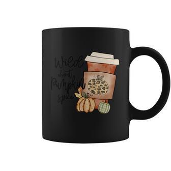 Wild About Pumpkin Spice Thanksgiving Quote V2 Coffee Mug - Monsterry CA