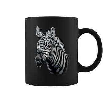 Wildlife - Big Face Zebra Up Close Portrait Tshirt Coffee Mug - Monsterry