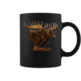 Wildlife - Moose Head Portrait Tshirt Coffee Mug - Monsterry AU