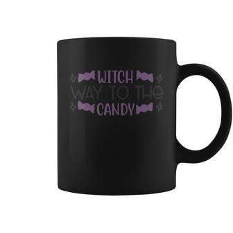 Witch Way To The Candy Halloween Quote Coffee Mug - Monsterry AU