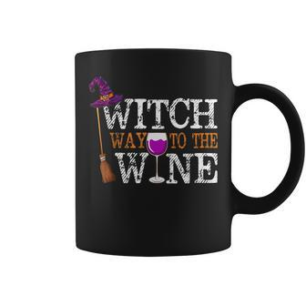 Witch Way To The Wine Funny Costume Lover Drinking Wine Coffee Mug - Thegiftio UK