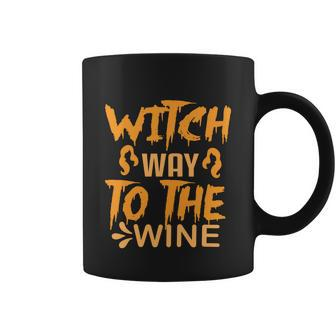 Witch Way To The Wine Halloween Quote Coffee Mug - Monsterry CA