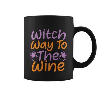 Witch Way To The Wine Halloween Quote V4 Coffee Mug - Monsterry CA