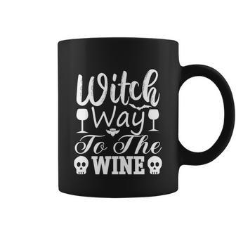 Witch Way To The Wine Halloween Quote V5 Coffee Mug - Monsterry AU