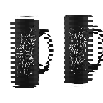 Witch Way To The Wine Halloween Wine Lover Gifts Women Men Coffee Mug - Thegiftio UK