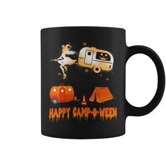 Womans Happy Camp O Ween Witches Camping Halloween T Shirt Coffee Mug - Thegiftio UK