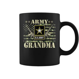 Women Proud Army Grandma United States Usa Flag Mother Coffee Mug - Thegiftio UK