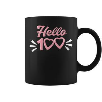 Womens 100Th Birthday For Women Cute Hello 100 Hundred Years Old Coffee Mug - Thegiftio UK