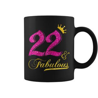 Womens 22 And Fabulous Diamond Crown Happy 22Nd Birthday Coffee Mug - Thegiftio UK