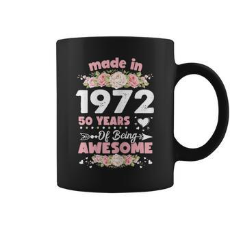 Womens 50 Years Old Gifts 50Th Birthday Born In 1972 Women Girls Coffee Mug - Seseable